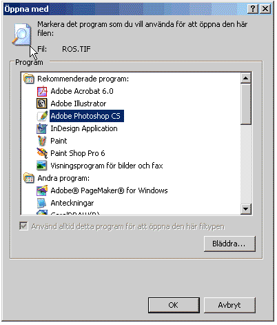 &Auml;ndra association i Windows