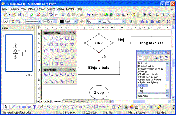openoffice draw. OpenOffice Draw ritverktyg
