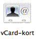Symbol f&ouml;r vCard-kort