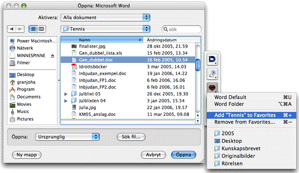 Default Folder snabbare navigering i mappar
