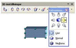 OpenOffice Draw palett 3D-objekt