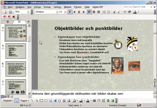 PowerPoint normall&auml;ge